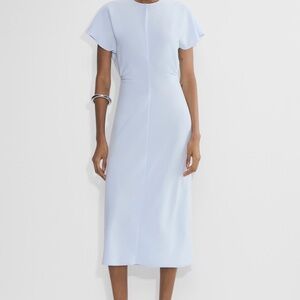 Aritzia Barathon Futurist Dress - Light Blue Minimalist Midi